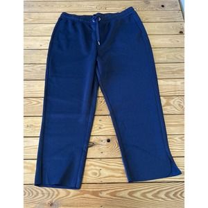 NEW Fit 4 All Tulip Hem Side Slit Pants Size Large Women’s Navy